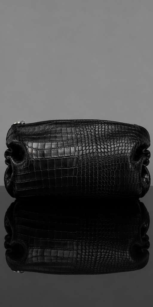 Crocodile Stamped Vegan Leather Bag