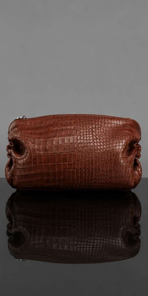 Crocodile Stamped Vegan Leather Bag